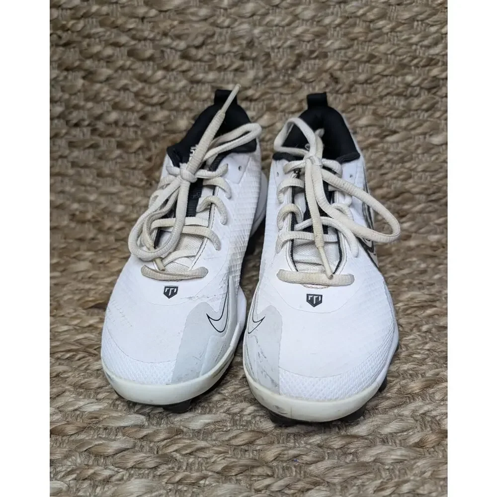 Nike Force Trout 9 Pro MCS Baseball Cleats White Black Boys Size 4.5 Y